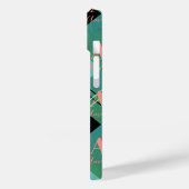 Coques Case-Mate iPhone Nom du monogramme Plaid Green (Verso / Gauche)