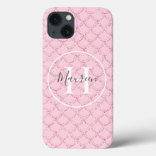 Case-Mate iPhone Case Nom du monogramme Première gamme de sirènes rose t