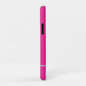 Coques Case-Mate iPhone Nom du monogramme rose chaud (Dos/Droite)