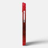 Coques Case-Mate iPhone Nom du monogramme Ruby Red Ombre Parties scintilla (Verso / Gauche)