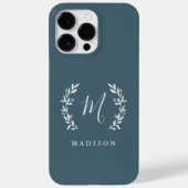 Coques Case-Mate iPhone Nom du monogramme rustique Laurel Script (Verso)