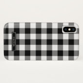 Coques Case-Mate iPhone Nom du Motif de Buffalo Noir (Dos (Horizontal))