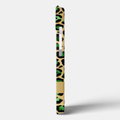 Coques Case-Mate iPhone Nom du motif du guépard vert émeraude léopard (Verso / Gauche)