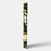 Coques Case-Mate iPhone Nom du motif du guépard vert émeraude léopard (Verso / Droite)