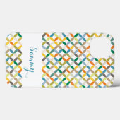 Coques Case-Mate iPhone Nom du motif graphique de feuilles du cercle d'aut (Verso (horizontal))