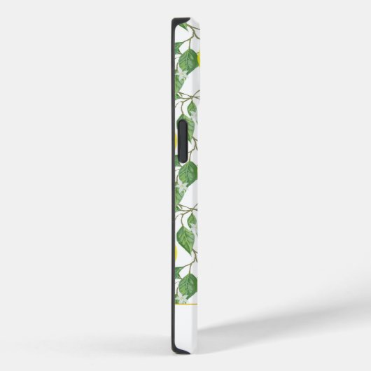 Coques Case-Mate iPhone Nom du motif jaune citron (Verso / Droite)