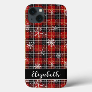 Case-Mate iPhone Case Nom du script des flocons de neige plaqués hiver