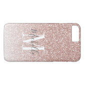 Coques Case-Mate iPhone Nom du script du monogramme de la Parties scintill (Dos (Horizontal))