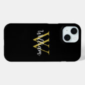 Coques Case-Mate iPhone Nom du script Monogramme moderne (Verso (horizontal))