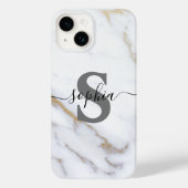 Coques Case-Mate iPhone Nom du script Monogramme personnalisé initial (Verso)