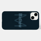 Coques Case-Mate iPhone Nom éditable moderne (Verso (horizontal))