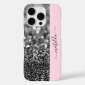 Coques Case-Mate iPhone Nom ÉDITABLE Parties scintillant Bokeh graphite &  (Verso)