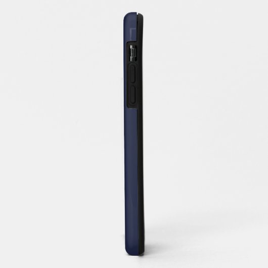 Coques Case-Mate iPhone Nom en gras | Simple Navy Blue (Dos/Gauche)