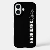 Coques Case-Mate iPhone Nom en script de monogramme de collège universitai (Verso)
