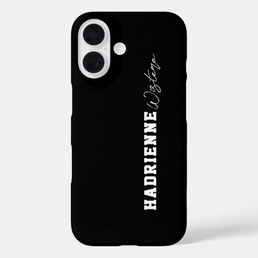 Coques Case-Mate iPhone Nom en script de monogramme de collège universitai (Verso)