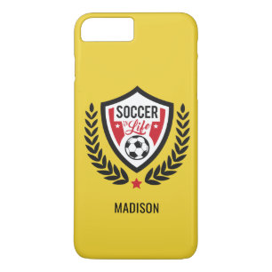 Case-Mate iPhone Case Nom et couleur personnalisés Soccer Logo Boîtes té