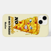 Coques Case-Mate iPhone Nom et ingrédient personnalisés Pizza en colère (Verso (horizontal))