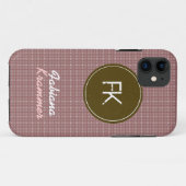 Coques Case-Mate iPhone nom et initiales personnalisés (Dos (Horizontal))