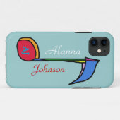 Coques Case-Mate iPhone nom et initiales personnalisés de la musique (Dos (Horizontal))