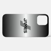 Coques Case-Mate iPhone Nom et monogramme personnalisables du cool (Verso (horizontal))