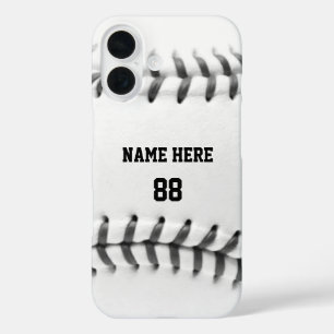 Coques iPhone 16 Nom et numéro de baseball personnalisé tendance