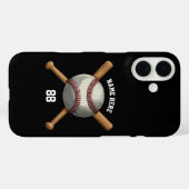Coques Case-Mate iPhone Nom et numéro de baseball personnalisé tendance No (Verso (horizontal))