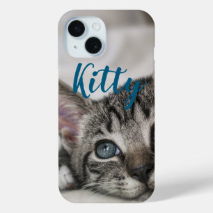 Coque Pour iPhone 15 Nom et photo de compagnie personnalisés