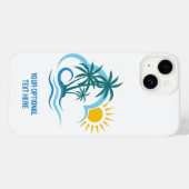 Coques Case-Mate iPhone Nom et texte personnalisés Îles tropicales (Verso (horizontal))