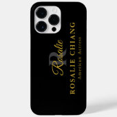 Coques Case-Mate iPhone Nom et titre personnalisés avec monogramme (Verso)