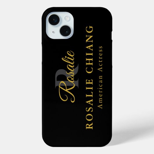 Coques Case-Mate iPhone Nom et titre personnalisés avec monogramme (Verso)