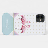 Coques Case-Mate iPhone Nom féminin rose flamant moderne tendance (Dos (Horizontal))
