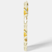Coques Case-Mate iPhone Nom floral aquarelle botanique jaune (Verso / Droite)