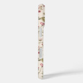 Coques Case-Mate iPhone Nom floral aquarelle botanique rose (Verso / Droite)