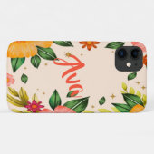 Coques Case-Mate iPhone Nom floral tropical de printemps (Dos (Horizontal))