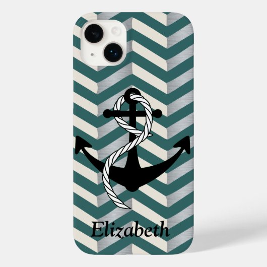 Coques Case-Mate iPhone Nom géométrique Nautique Chevron (Verso)