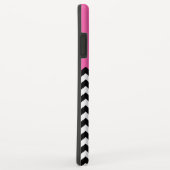 Coques Case-Mate iPhone Nom Girly de monogramme - motif rose moderne de (Dos/Droite)