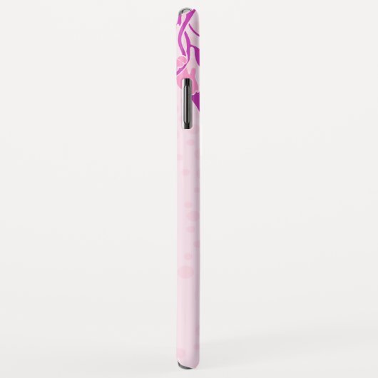 Coques Case-Mate iPhone Nom graphique violet rose singe-singe (Dos/Droite)