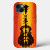 Coques Case-Mate iPhone Nom guitariste orange moderne Aquarelle (Verso)