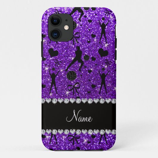 Coques Case-Mate iPhone Nom indigo violet parties scintillant volleyballs (Dos)