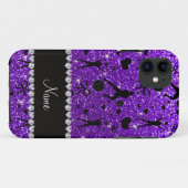 Coques Case-Mate iPhone Nom indigo violet parties scintillant volleyballs (Dos (Horizontal))