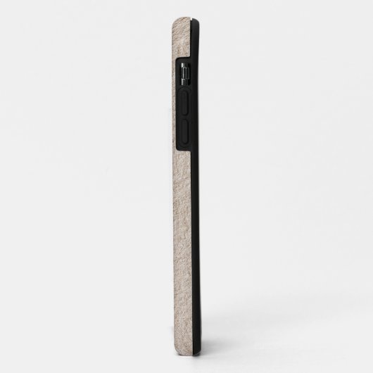Coques Case-Mate iPhone Nom initial Beige Texture Motif Chic Elegant (Dos/Gauche)