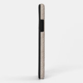 Coques Case-Mate iPhone Nom initial Beige Texture Motif Chic Elegant (Dos/Droite)