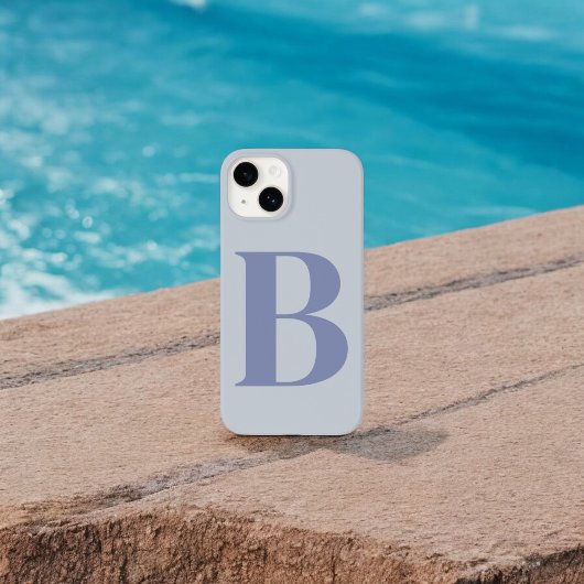 Coques Case-Mate iPhone Nom initial bleu Conception de monogramme personna