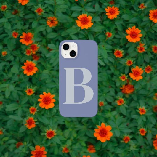 Coques Case-Mate iPhone Nom initial bleu Conception de monogramme personna