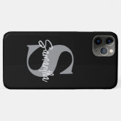 Coques Case-Mate iPhone Nom initial du monogramme (Dos (Horizontal))