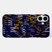 Coques Case-Mate iPhone Nom initial du motif (Verso (horizontal))