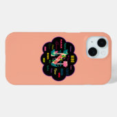 Coques Case-Mate iPhone Nom initial floral Fleur Nana (Verso (horizontal))
