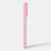Coques Case-Mate iPhone Nom initial monogramme moderne rose (Verso / Droite)