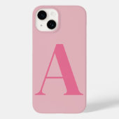 Coques Case-Mate iPhone Nom initial rose Conception de monogramme personna (Verso)