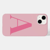 Coques Case-Mate iPhone Nom initial rose Conception de monogramme personna (Verso (horizontal))